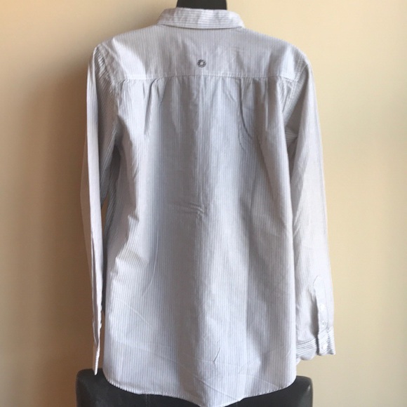 Striped career work shirt Sz M - Picture 3 of 4